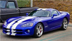 8 Inch Vinyl Rally Stripes Racing Stripe Bonus Kit for Dodge Viper SRT 10 GTS
