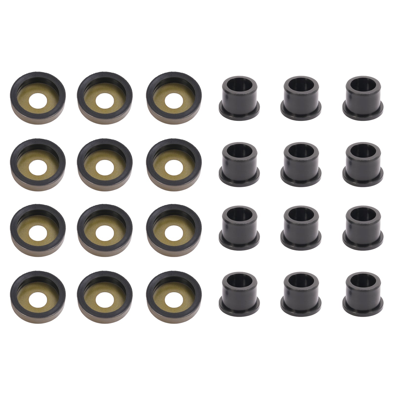 Front A Arm Bushing and Dust Cover Kit for Yamaha Banshee 350 YFZ350 Black Gold