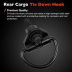 Black Steel Rear Cargo D Hooks for Ford Transit 150 250 350 350HD 15-24 6 Pack