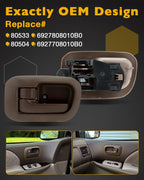 Exterior Interior Door Handle & Liftgate Handle Set for Toyota Sienna 98 03 7