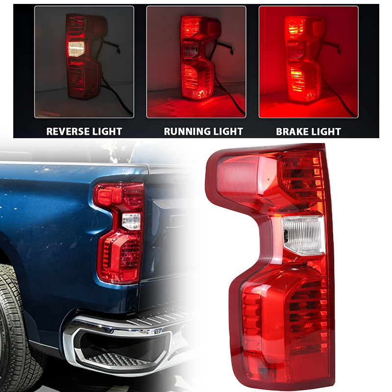 Tail Light Lamp W/Bulb for Chevy Silverado 1500 2019+ Non-LED Driver Left Side
