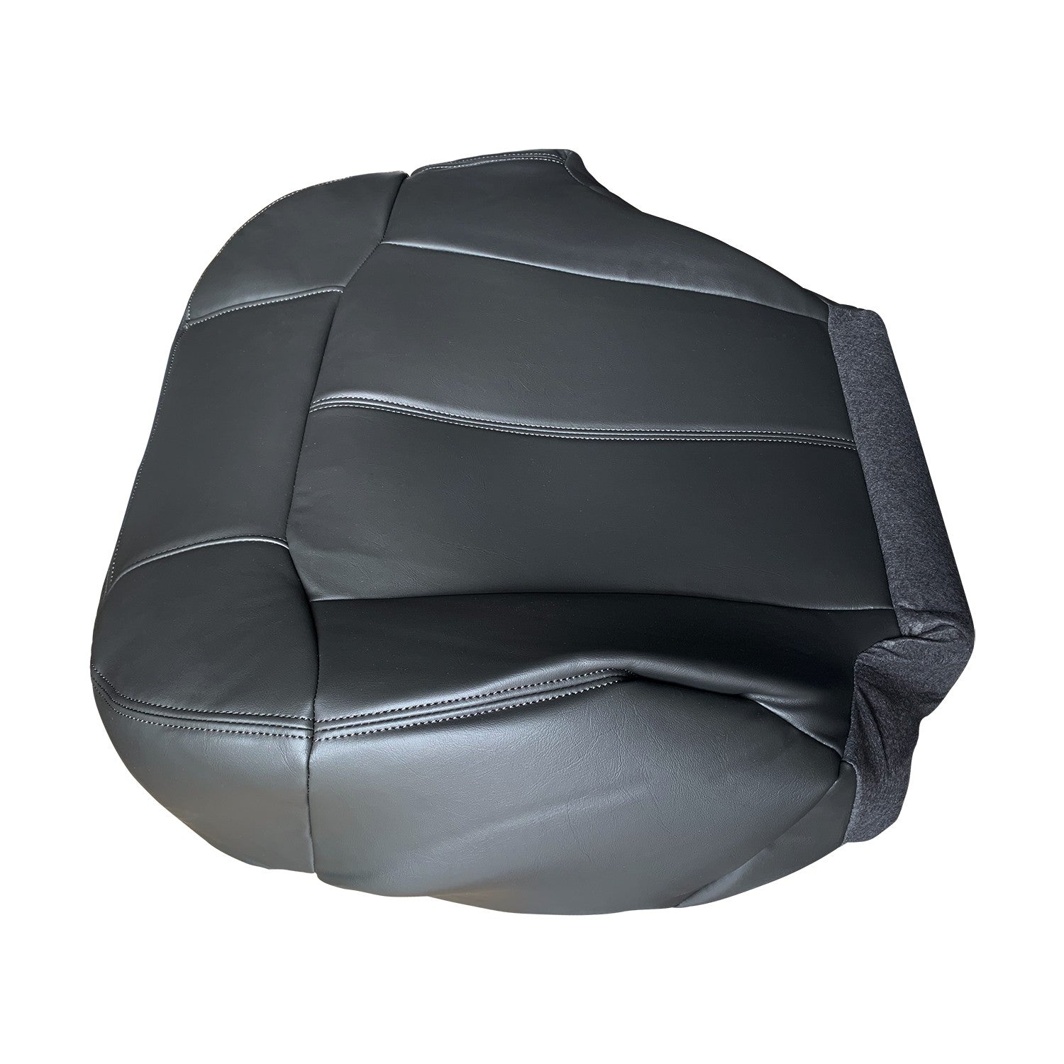 Driver Passenger Leather Seat Cover Black for GMC Sierra Silverado 1999 2002