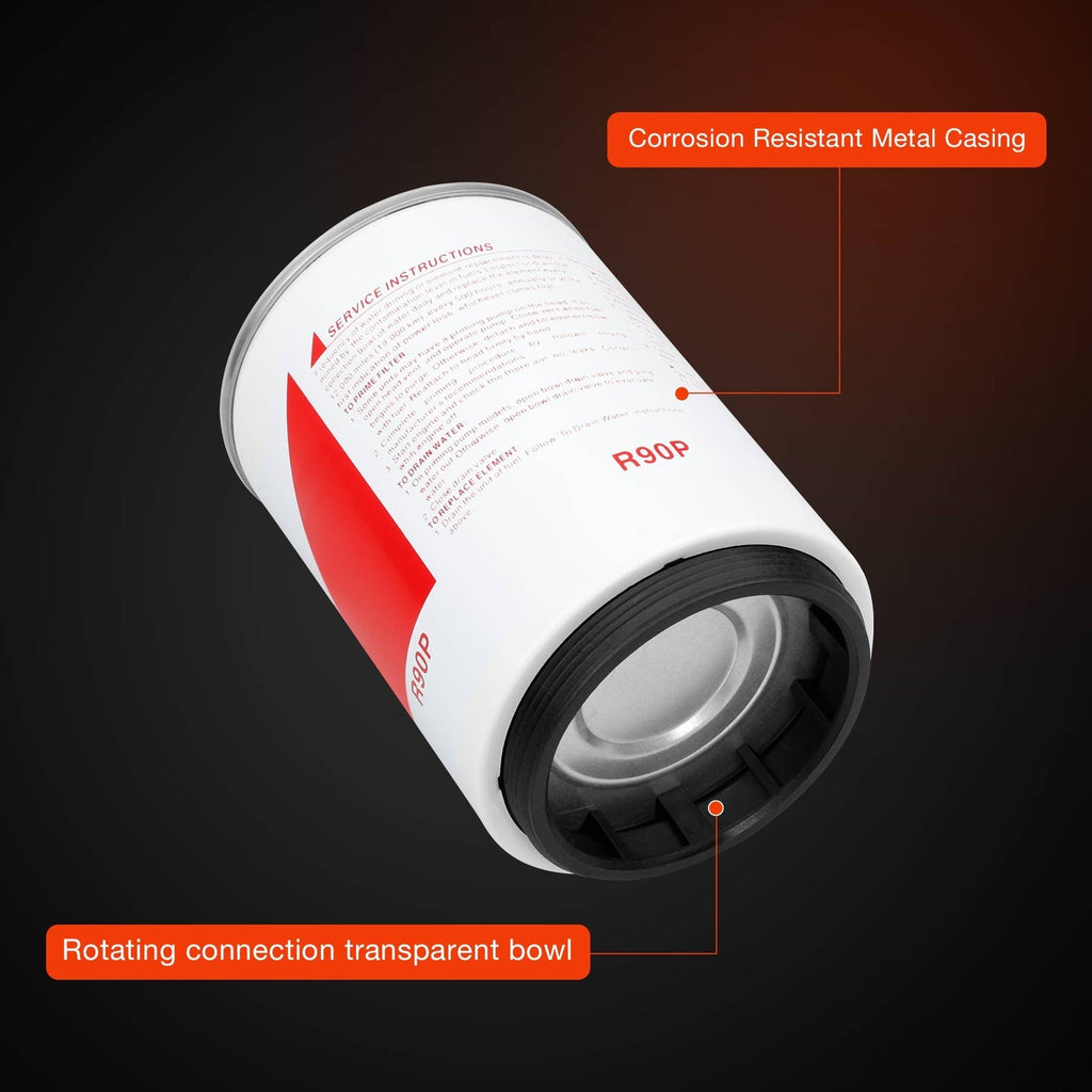 Fuel Filter Water Separator Spin On Element For 390RC 490R 690R 790R Series R90P