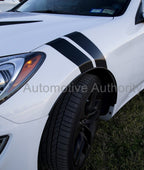 4 Inch Dual Fender Stripe Hash Mark Stripe Decal for Hyundai Genesis Coupe