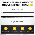 Front Weatherstrip Window Moulding Trim Seal Set for Toyota Tacoma 95 04 2 Piece