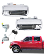 Front Exterior Door Handles Lock Cylinders for Toyota Tacoma Hilux 95 12 2Pcs