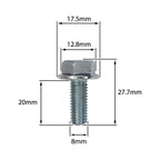 14 Metric Differential Cover Bolts M8 1 25x20mm for Chevrolet GMC 10 14 Bolt