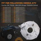 Rear Brake Backing Plate Bearing Seals Kit for Honda Fourtrax TRX300 TRX300FW