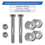 Front Lower Control Arm Cam Bolt Eliminator Kit for Jeep Wrangler Cherokee TJ ZJ