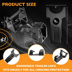 Gooseneck Trailer Hitch Lock for RV Heavy Duty Trailers Black 2 Keys