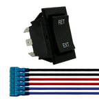 Momentary Reverse Polarity Rocker Switch 20A 12V DC On Off DPDT 6 Pin
