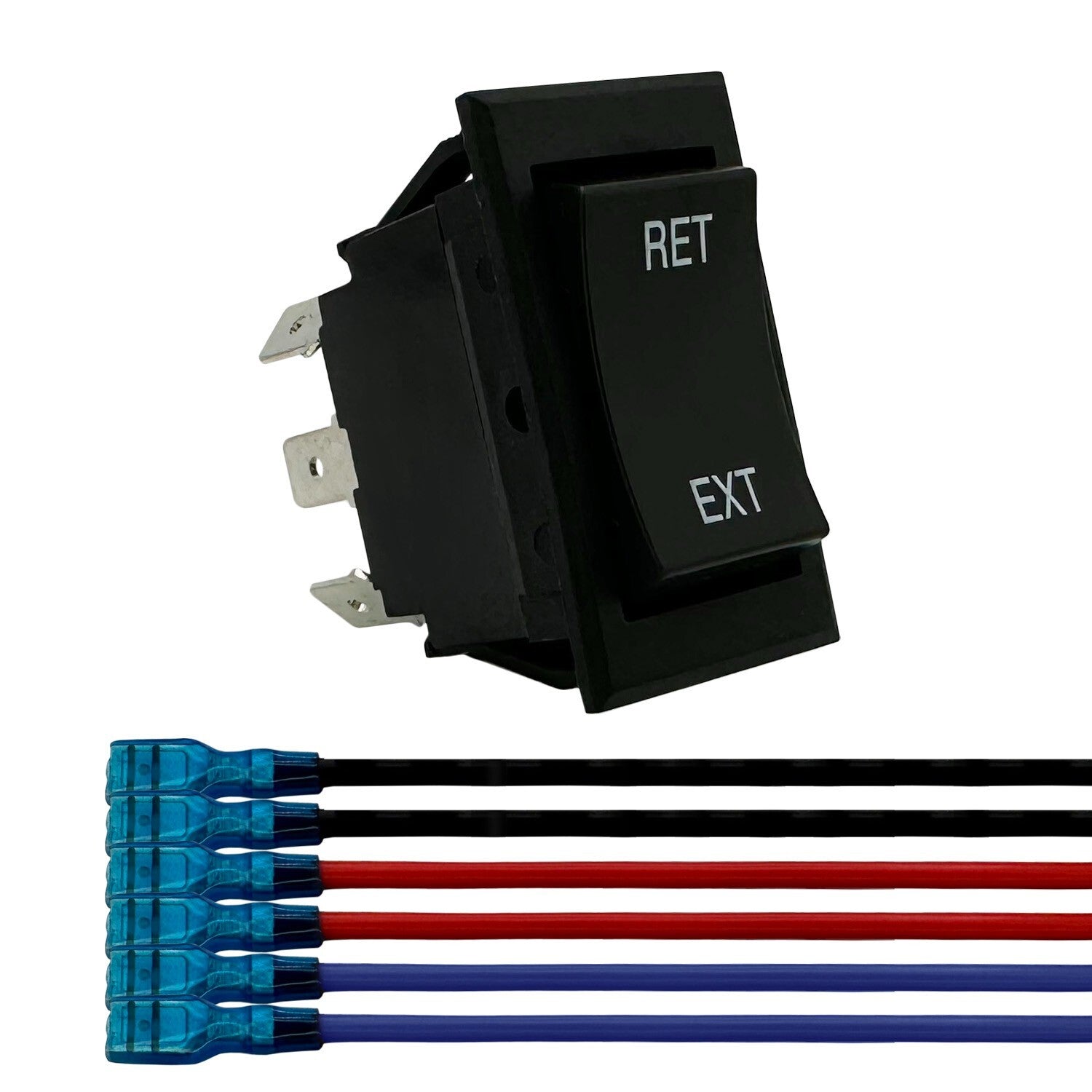 Momentary Reverse Polarity Rocker Switch 20A 12V DC On Off DPDT 6 Pin