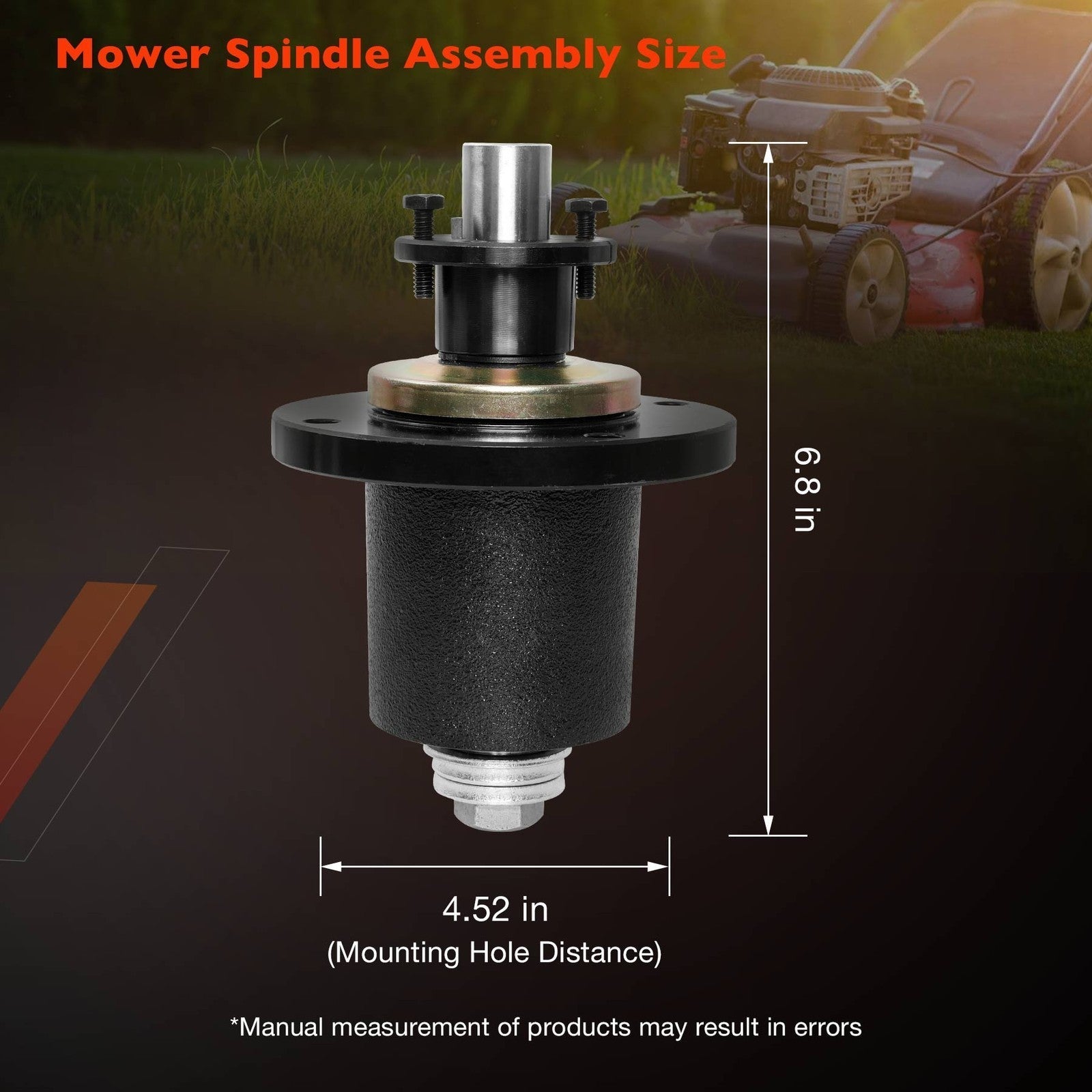 71460115 Spindles for Wright Sentar Sport Rapid Height 48 52 61in Decks 3 Pcs
