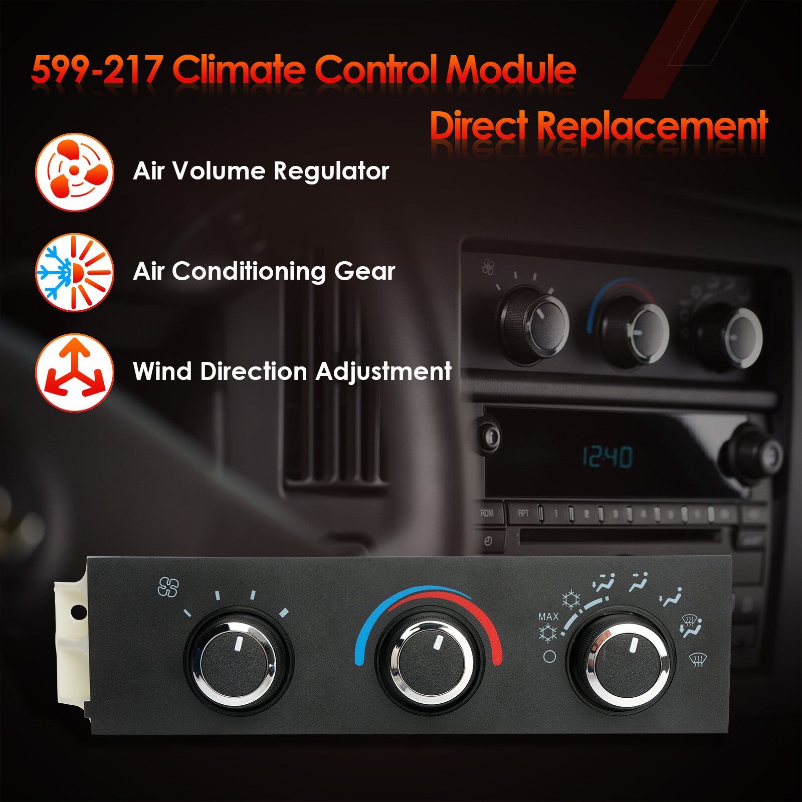 599217 HVAC Climate Control Module Panel for Chevrolet Express GMC Savana 96 20