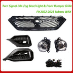 LED Turn Signal DRL Fog Bezel Light Front Bumper Grille for Subaru WRX 2022 2023