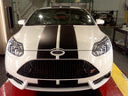 Vinyl Rally Stripes Racing Stripe Kit Hood Trunk Roof Bumpers for Ford Focus 8 Inch