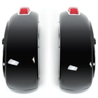 Universal Motorcycle Hard Saddlebag Luggage Bags with Light for Honda Harley Yamaha