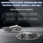 Fog Lights Driving Fog Lamps for Toyota Camry Corolla Solara 2002-2008 Pair