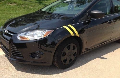 3 Inch Dual Fender Stripe Hash Mark Decal Graphic Kit for Ford Focus