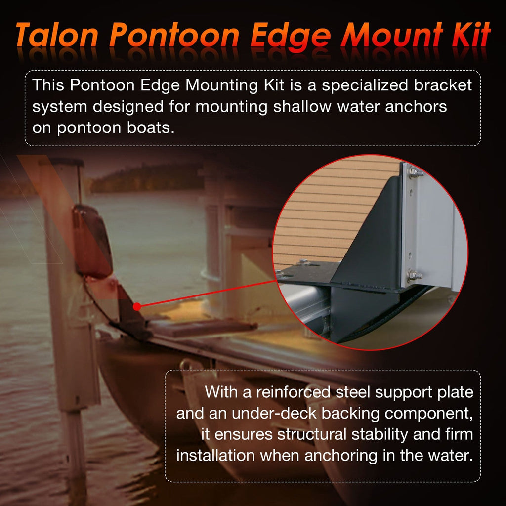 1810225 Pontoon Edge Mount Kit for Talon Shallow Water Anchor Steel Mount