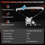 Front Left Right Power Window Regulator Motor for Mitsubishi Outlander 03 06