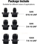 Universal 10 Micron Inline Fuel Filter with 6AN 8AN 10AN Adapters and 50mm