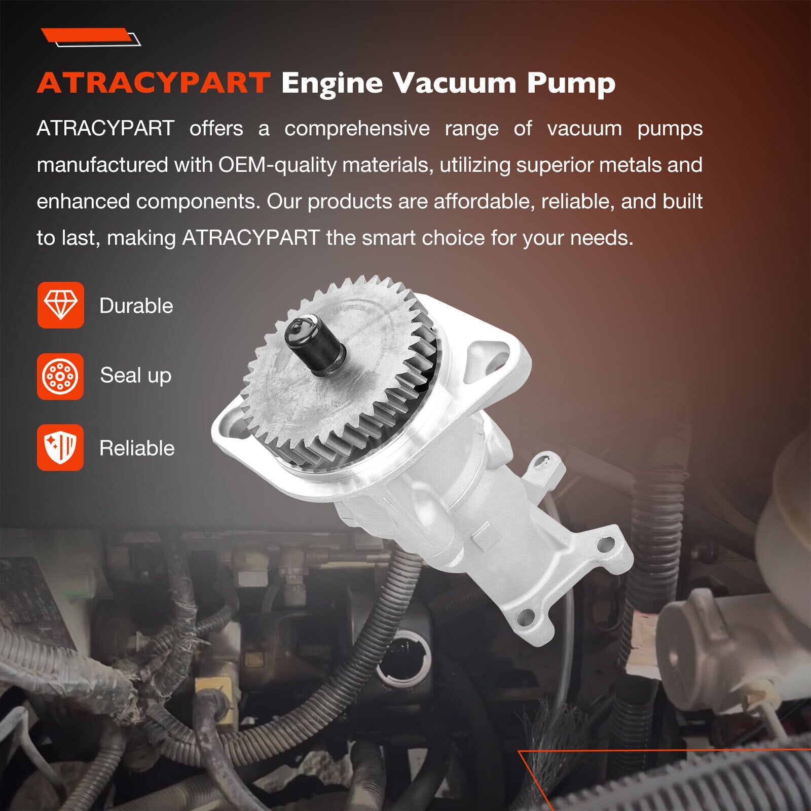 904810 Gear Driven Vacuum Pump for Dodge Ram 2500 3500 94-02 5.9L Cummins Diesel