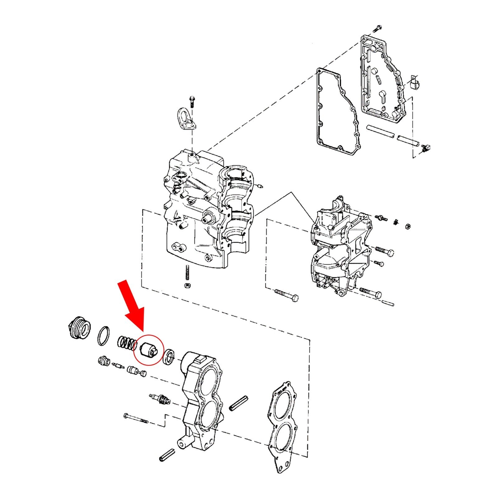 Thermostat And Seat Assembly For Johnson Evinrude Outboard 395919 432759 433379