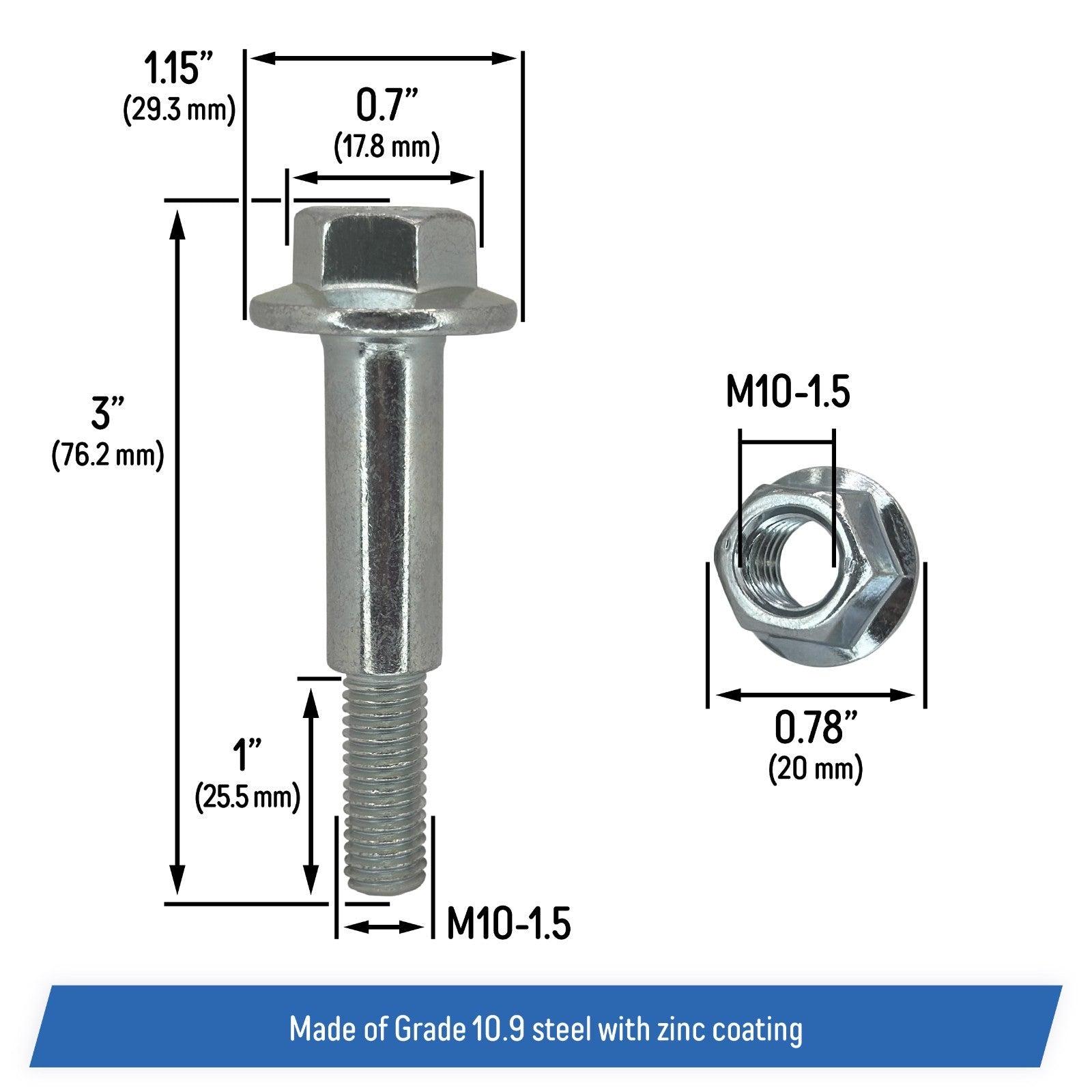 Rear Sway Bar Bolt for Jeep Wrangler 97-06 Grand Cherokee 99-04 Dakota 97-07 2