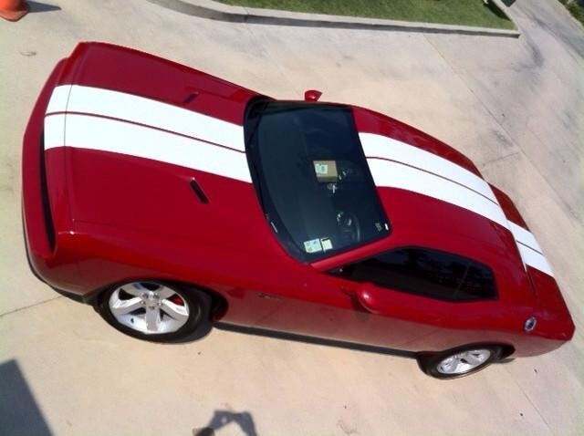Vinyl Rally Stripes Racing Stripe Hood Trunk Roof for Dodge Challenger 10 Inch