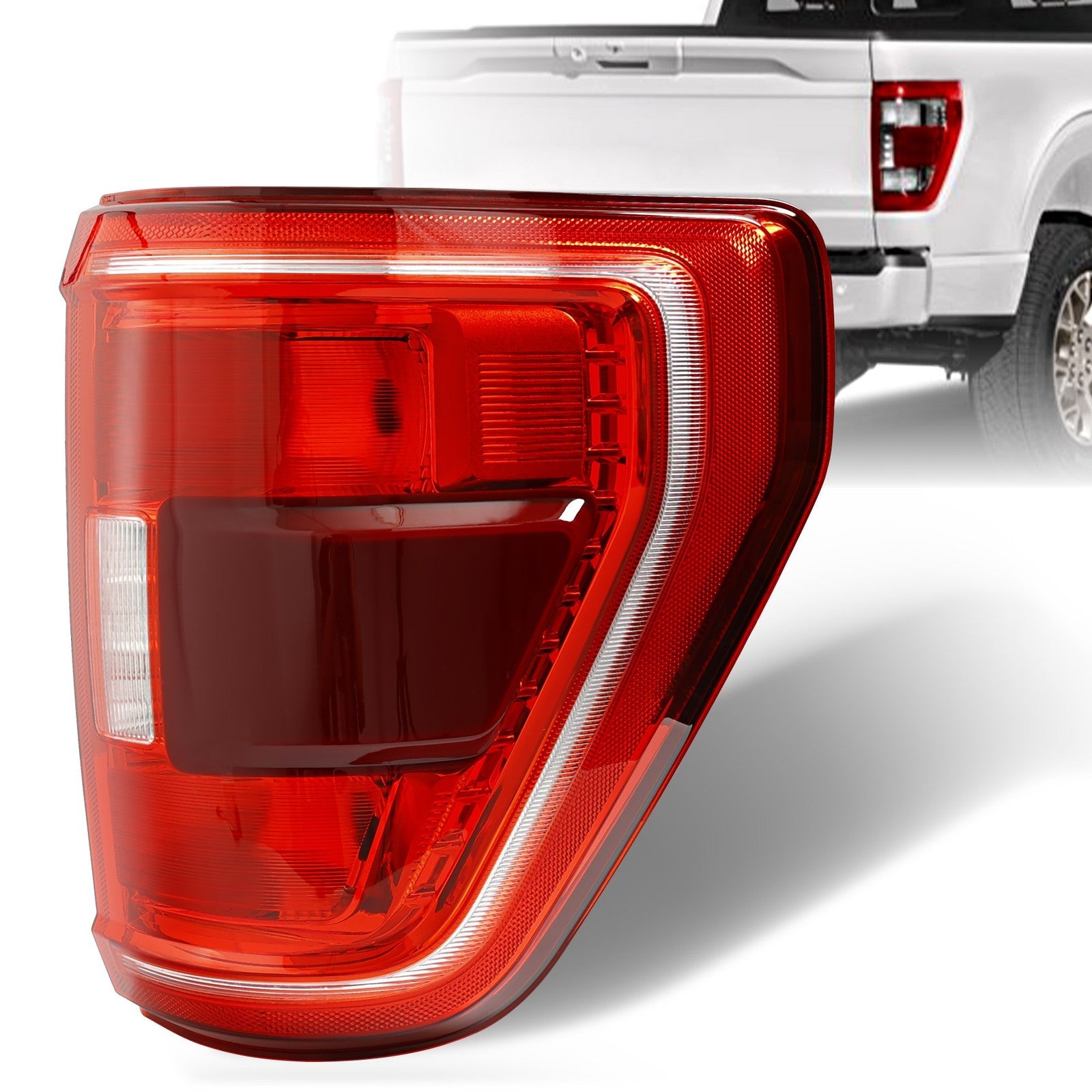 Rear Right Side Tail Light Brake Lamp with Blind Spot Fit for 2021 23 Ford F150