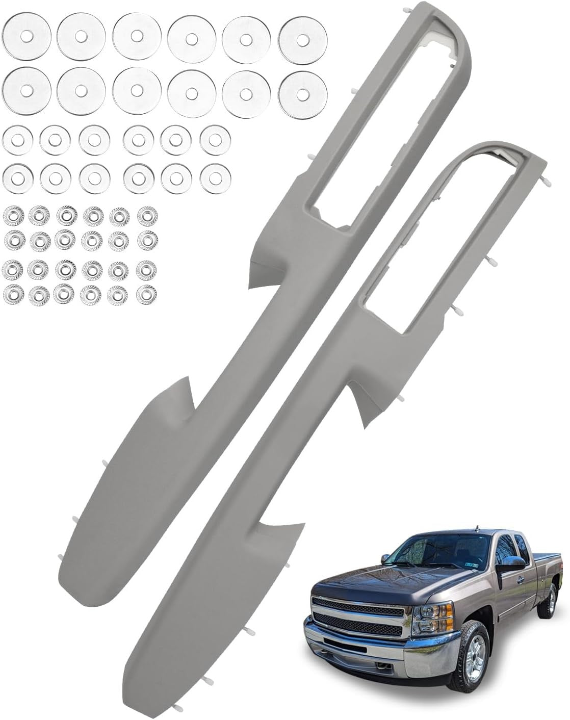 Passenger And Driver Armrest Repair Kit For 10-14 Chevy Tahoe GMC Yukon XL Gray