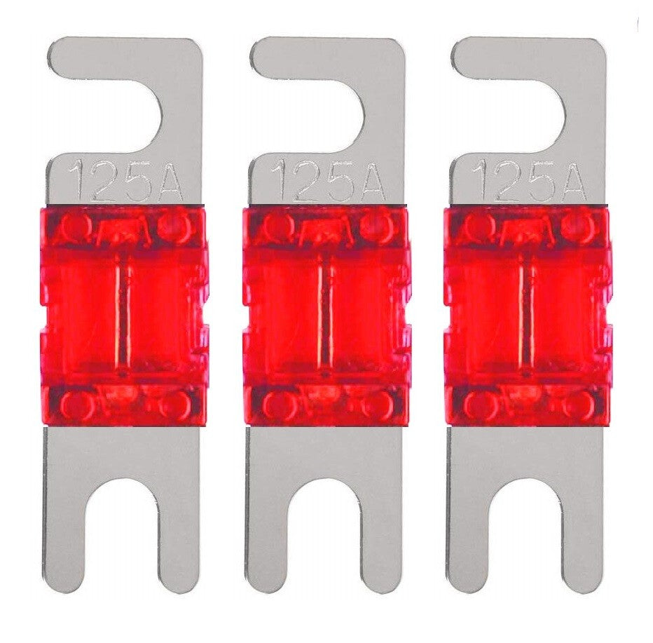 Mini ANL Fuse 125A 125 Amp AFS for Auto Marine Stereo Audio 3 Pack