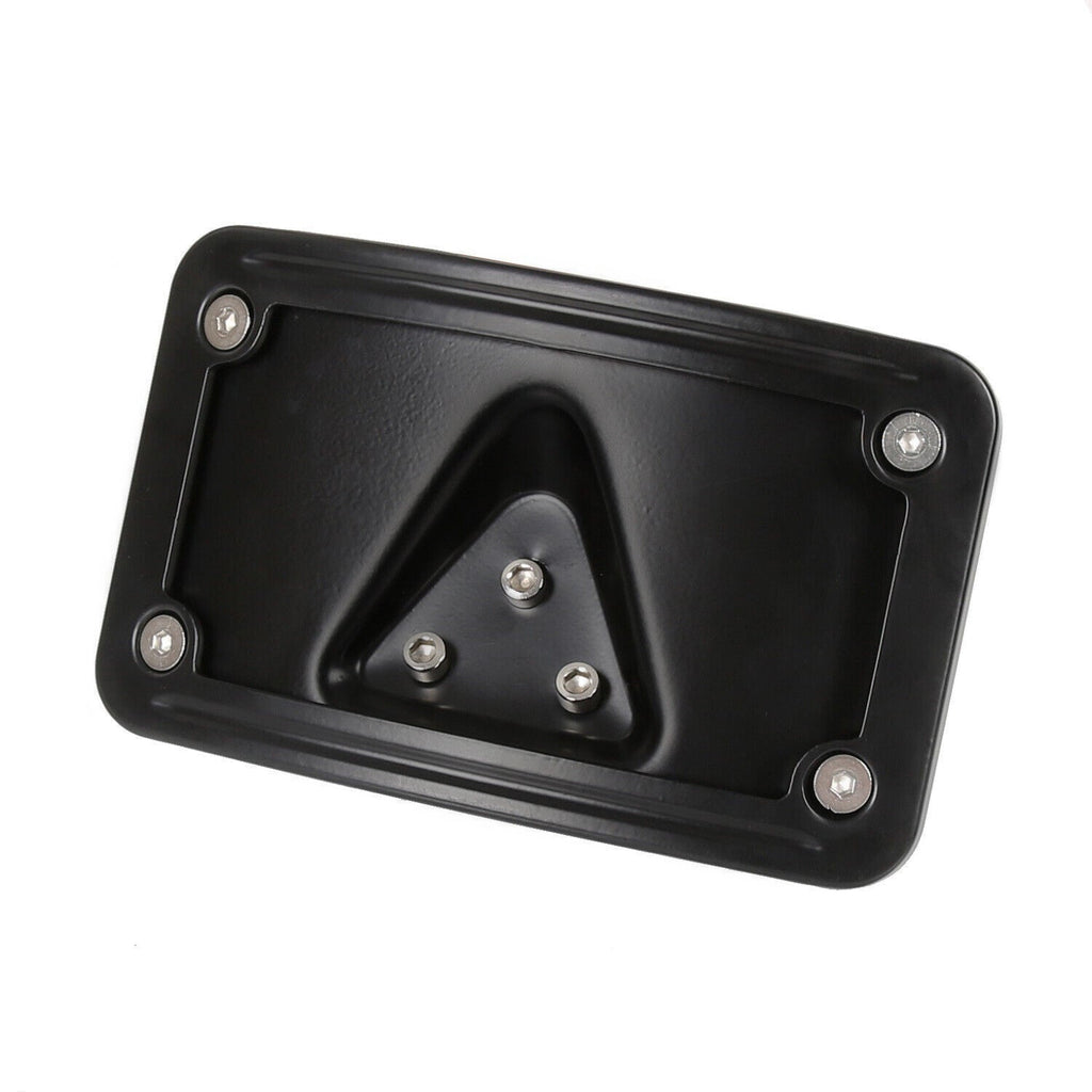 Curved Laydown License Plate Mount Bracket Frame For Harley Softail Dyna Steel