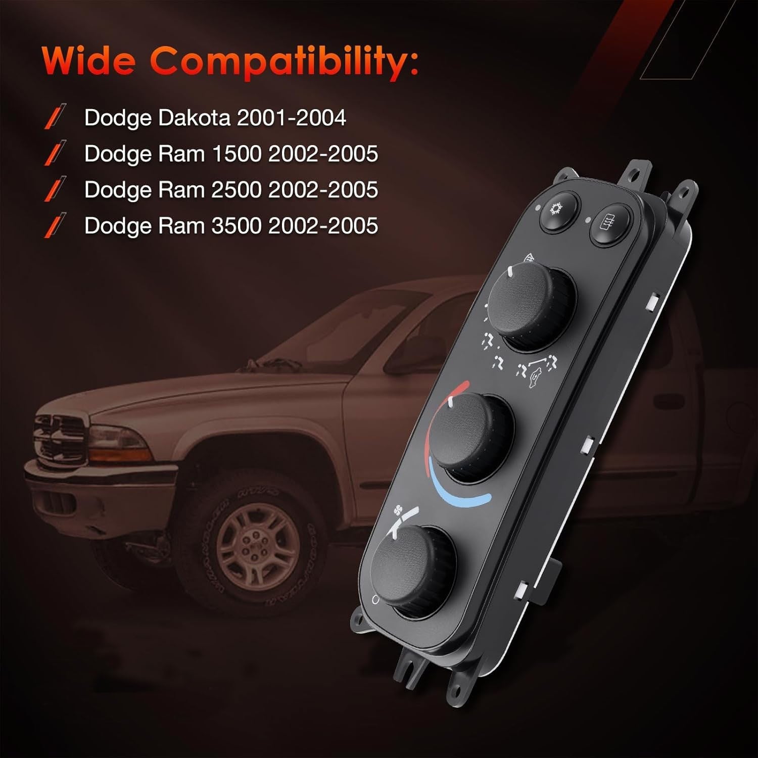 HVAC Control Module A C Heater Climate Panel for Dodge Ram 1500 2500 3500 01 05