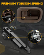 Exterior Interior Door Handle & Liftgate Handle Set for Toyota Sienna 98 03 7