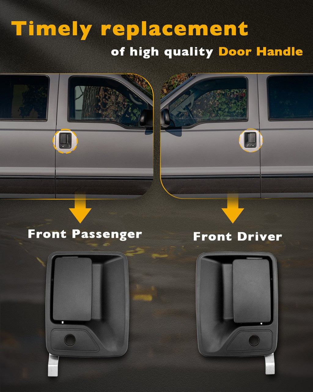 Exterior Door Handle with Lock Cylinders Keys for Ford F250 F350 F450 F550 99 16
