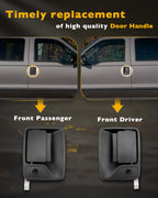 Exterior Door Handle with Lock Cylinders Keys for Ford F250 F350 F450 F550 99 16