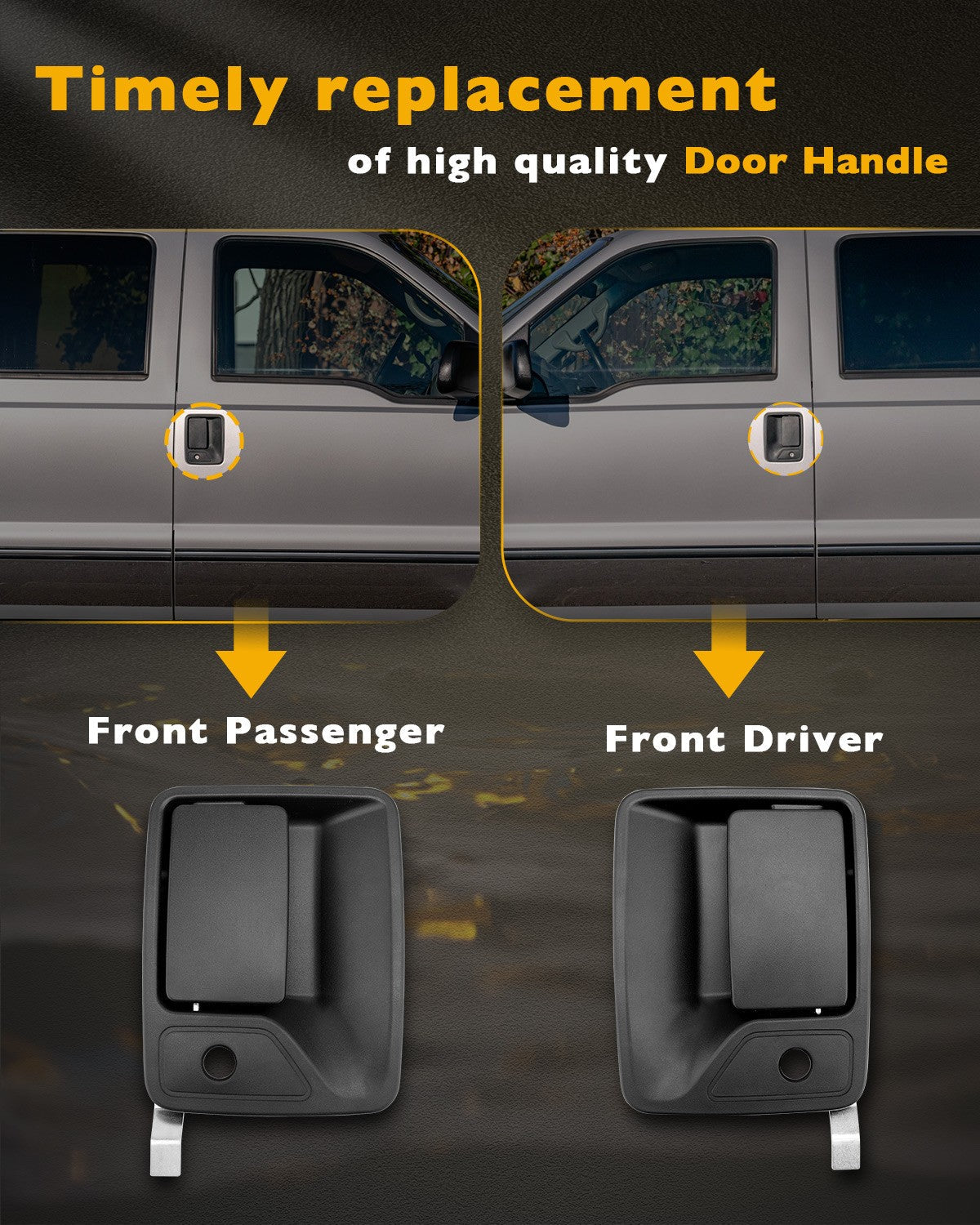 Exterior Door Handle with Lock Cylinders Keys for Ford F250 F350 F450 F550 99 16