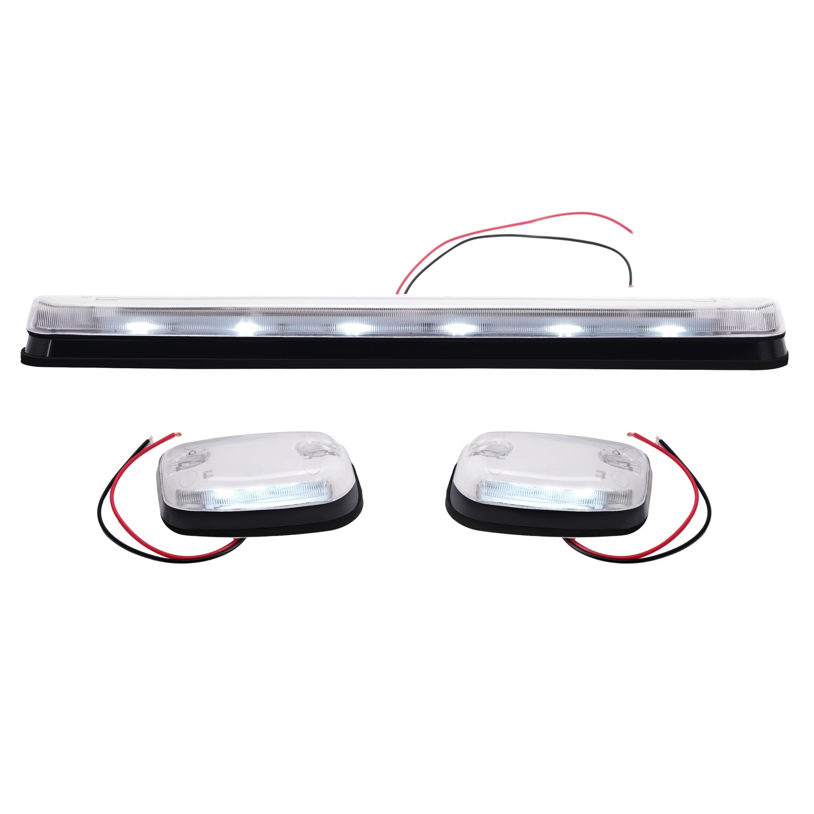 3Pcs White LED Cab Roof Marker Top Lights for Chevrolet Silverado 2500 3500