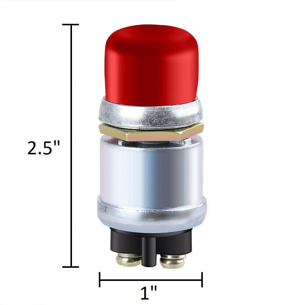 Waterproof Push Button Switch 12V 50A Car Boat Track Horn Engine Starter Red