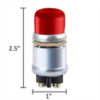 Waterproof Push Button Switch 12V 50A Car Boat Track Horn Engine Starter Red