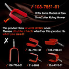 108-7851-01 Red Caster Fork for Toro TimeCutter 74360 74363 Zero Turn Mower