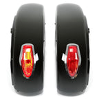 Universal Motorcycle Hard Saddlebag Luggage Bags with Light for Honda Harley Yamaha