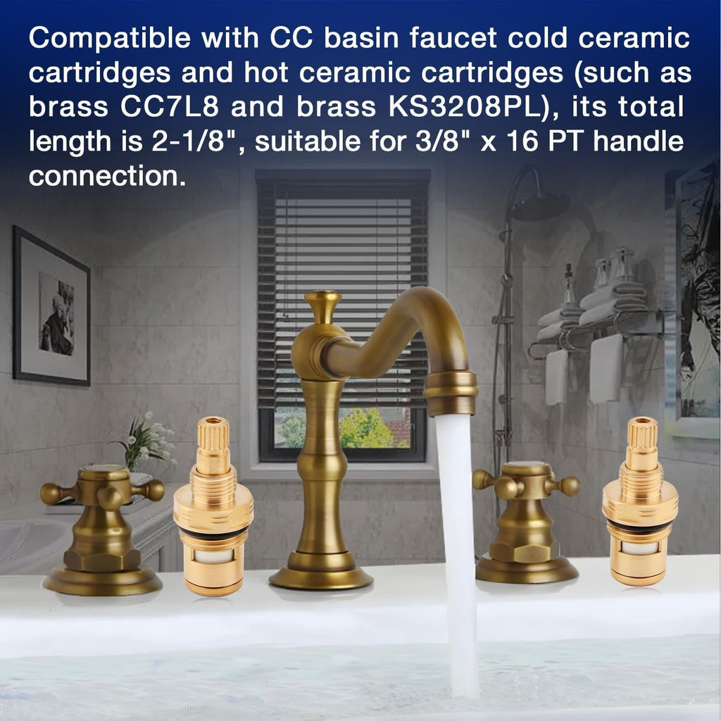 Brass Ceramic Valve Cartridge Set for CC Basin Faucet Cold Hot