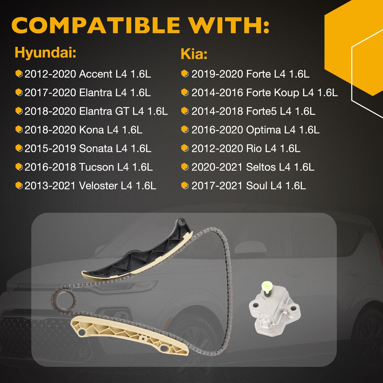 243212B620 Engine Timing Chain Kit for Hyundai Sonata Tucson for Kia Soul 1.6L