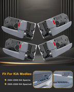Interior Door Handle Front Rear Left & Right for Kia Spectra Spectra5 04 09 4X