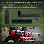 Mower Trimmer Rack Lockable For WalkBehind StandOn And ZTR Lawn Mower Black