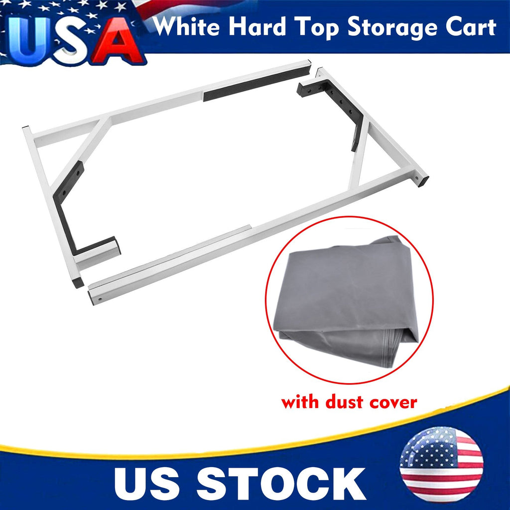 White HARDTOP STORAGE CART with COVER Hard Top for Chevrolet Corvette Mercedes