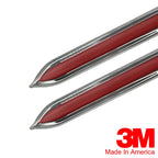 Vintage Style Red and Chrome Side Body Trim Molding 5/8 Formed Pointed Ends